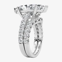 Grown Gorgeous (F / Vs2) Womens 1/ Ct. T.W. Lab White Diamond 14K Gold Marquise Side Stone Bridal Set