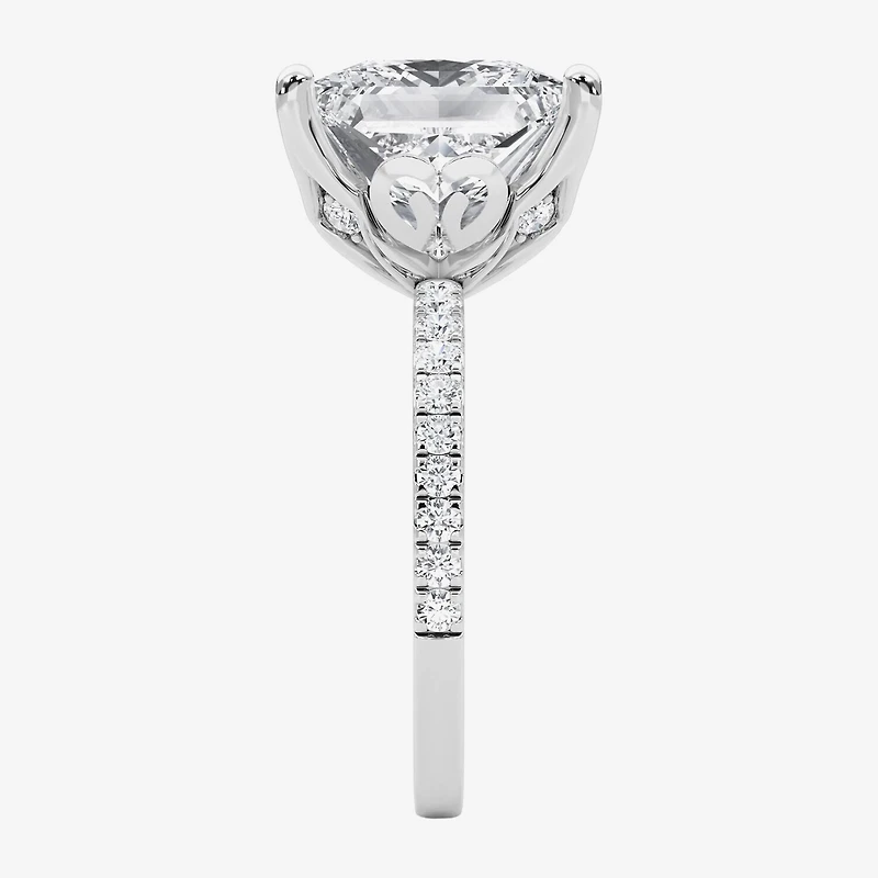 Grown Gorgeous (F / Vs2) Womens 7 Ct.T.W. Lab White Diamond 14K Gold Side Stone Engagement Ring