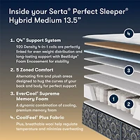 The Serta Perfect Sleeper Morningdale Hybrid 13.5" Medium Tight Top - Mattress + Box Spring