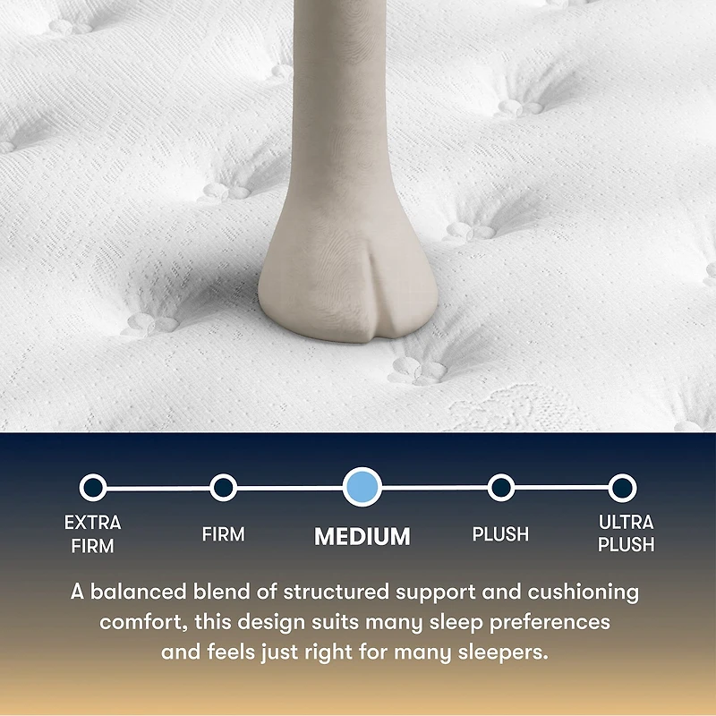 The Serta Perfect Sleeper Mondale 13" Medium Tight Top - Mattress + Adjustable Base