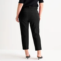 Liz Claiborne Emma Womens Plus Straight Mid Rise Ankle Pant