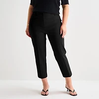 Liz Claiborne Emma Womens Plus Straight Mid Rise Ankle Pant