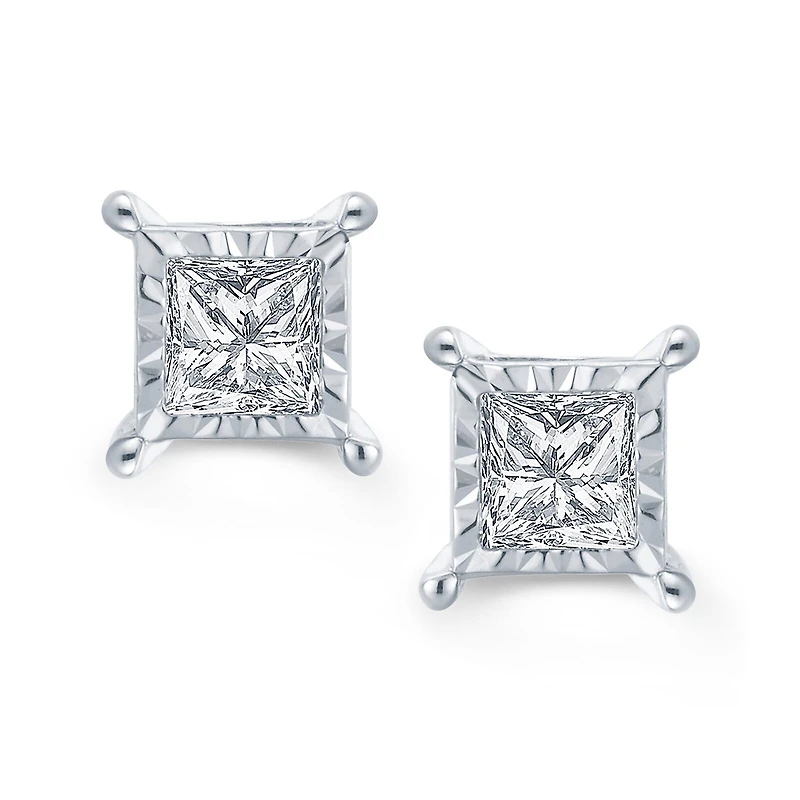 LIMITED QUANTITIES 2 CT. T.W. Diamond 14K White Gold Stud Earrings