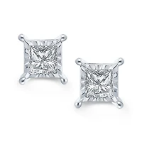 LIMITED QUANTITIES 2 CT. T.W. Diamond 14K White Gold Stud Earrings