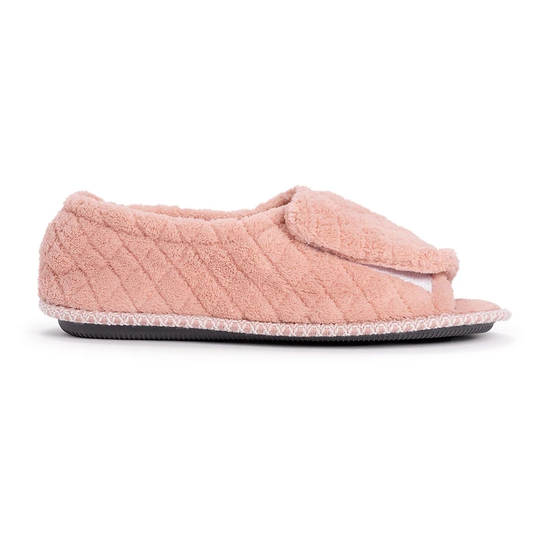 Muk Luks Marylou Micro Chenille Womens Memory Foam Slip-On Slippers