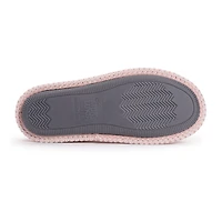 Muk Luks Marylou Micro Chenille Womens Memory Foam Slip-On Slippers