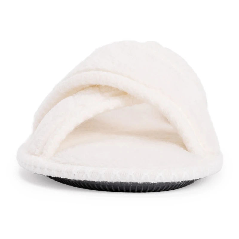 Muk Luks Ada Crossband Womens Memory Foam Slip-On Slippers