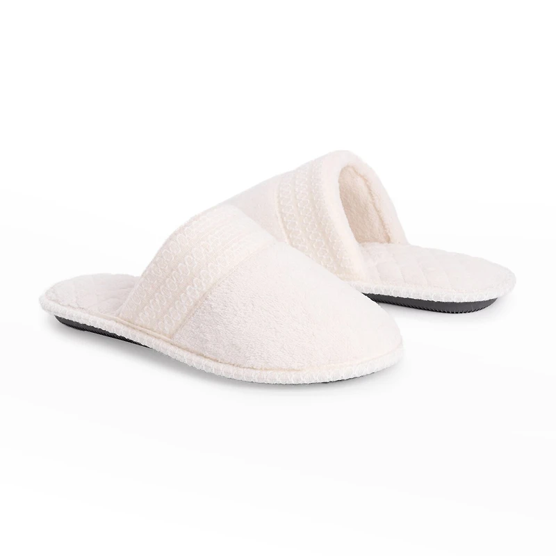 Muk Luks Cathy Scuff Womens Memory Foam Slip-On Slippers