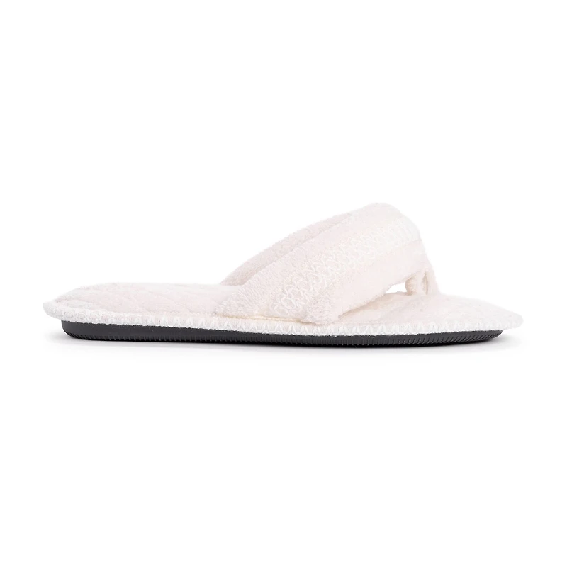 Muk Luks Darlene Thong Womens Memory Foam Slip-On Slippers