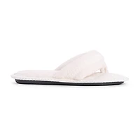 Muk Luks Darlene Thong Womens Memory Foam Slip-On Slippers