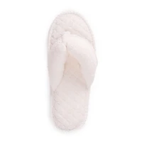 Muk Luks Darlene Thong Womens Memory Foam Slip-On Slippers