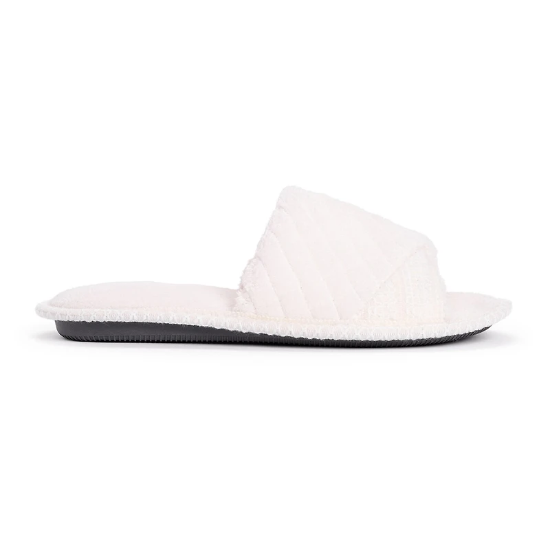 Muk Luks Sally Open Toe Scuff Womens Memory Foam Slip-On Slippers