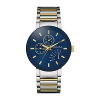 Bulova Futuro Mens Two Tone Stainless Steel Bracelet Watch 98c123