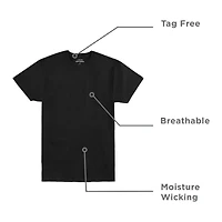 Stafford Dry + Cool Breathable Mesh Mens 4 Pack Short Sleeve Crew Neck Moisture Wicking T-Shirt Tall