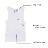 Stafford Ultra Soft Mens Round Neck Sleeveless 4 Pack Big and Tall Tank