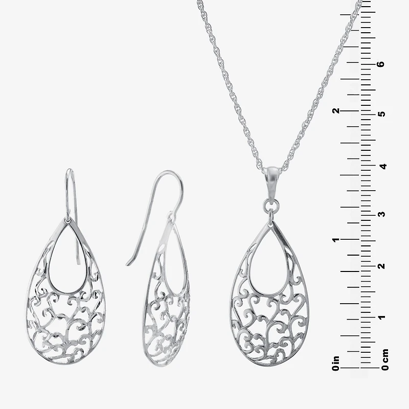 Womens Sterling Silver 2-pc. Jewelry Set
