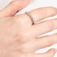Womens 21.5MM Cubic Zirconia Sterling Silver Band