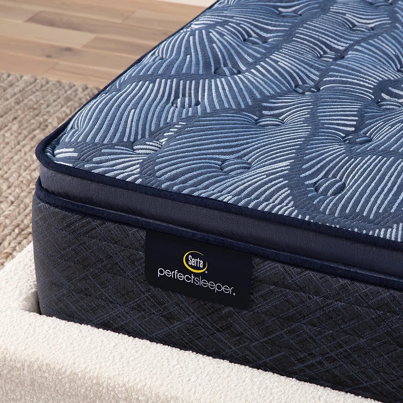 Serta Perfect Sleeper Cobalt Calm Plus 14.5" Medium Pillow Top - Mattress + Box Spring