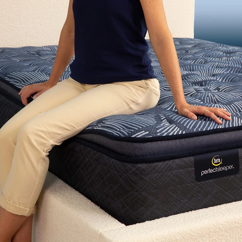 Serta Perfect Sleeper Cobalt Calm Plus 14.5" Medium Pillow Top - Mattress + Box Spring