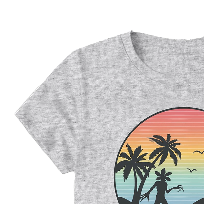 Little & Big Kid Girls Crew Neck Short Sleeve Regular Fit Stranger Things Graphic T-Shirt