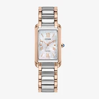 Citizen Bianca Womens Two Tone Stainless Steel Bracelet Watch Ew5624-54y