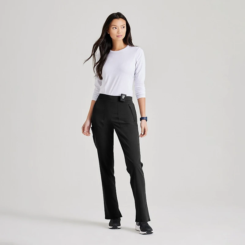 Barco Unify Bup601 Purpose 5-Pocket High-Rise Slim Leg Womens Stretch Fabric Moisture Wicking Scrub Pant