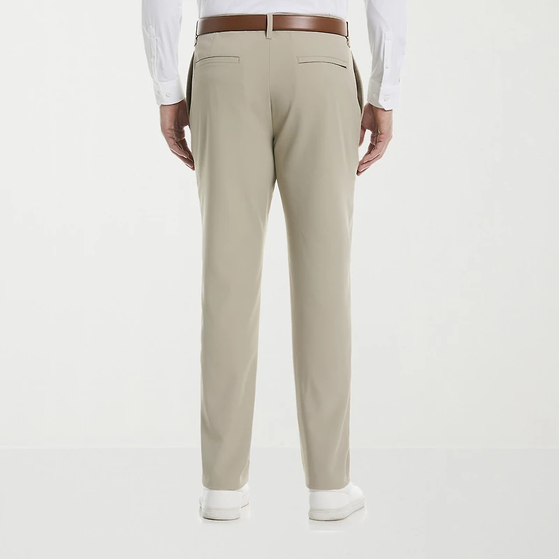 Savane Techworks Performance Mens Straight Fit Dress Flat Front Pant