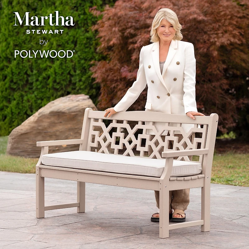 Martha Stewart by POLYWOOD® Chinoiserie 60” Garden Bench