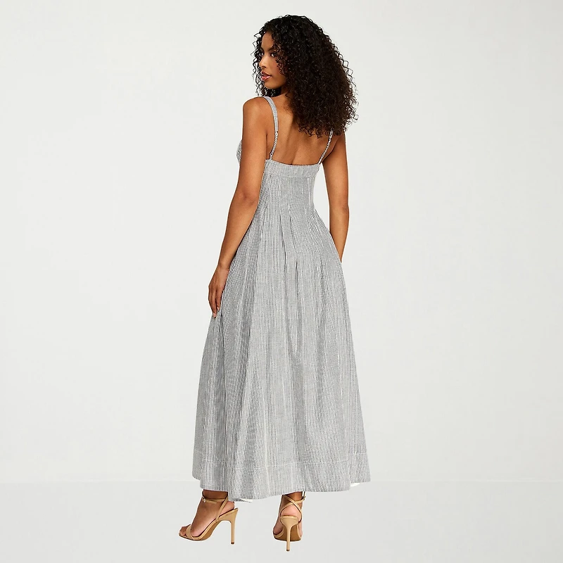 Premier Amour Womens Sweetheart Neck Sleeveless Maxi Dress