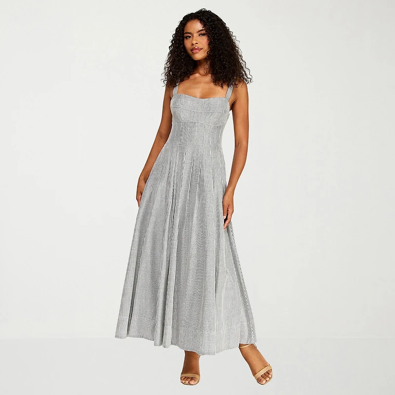 Premier Amour Womens Sweetheart Neck Sleeveless Maxi Dress