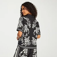 Premier Amour Womens Short Sleeve Blouse