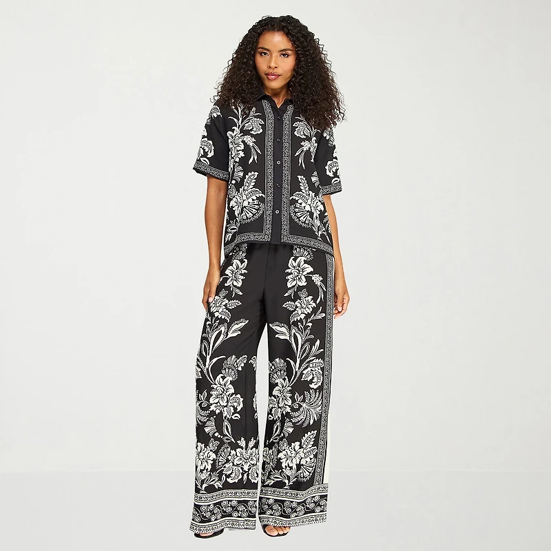 Premier Amour Womens Flare Pull-On Pant