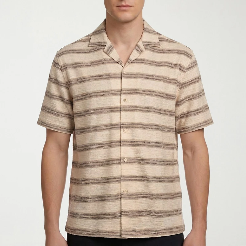 Report Collection Knit Mens Short Sleeve Camp Shirt