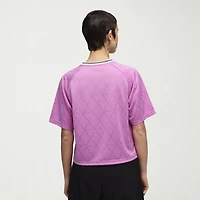 PUMA Jersey Womens Crew Neck Short Sleeve Active Crop Top