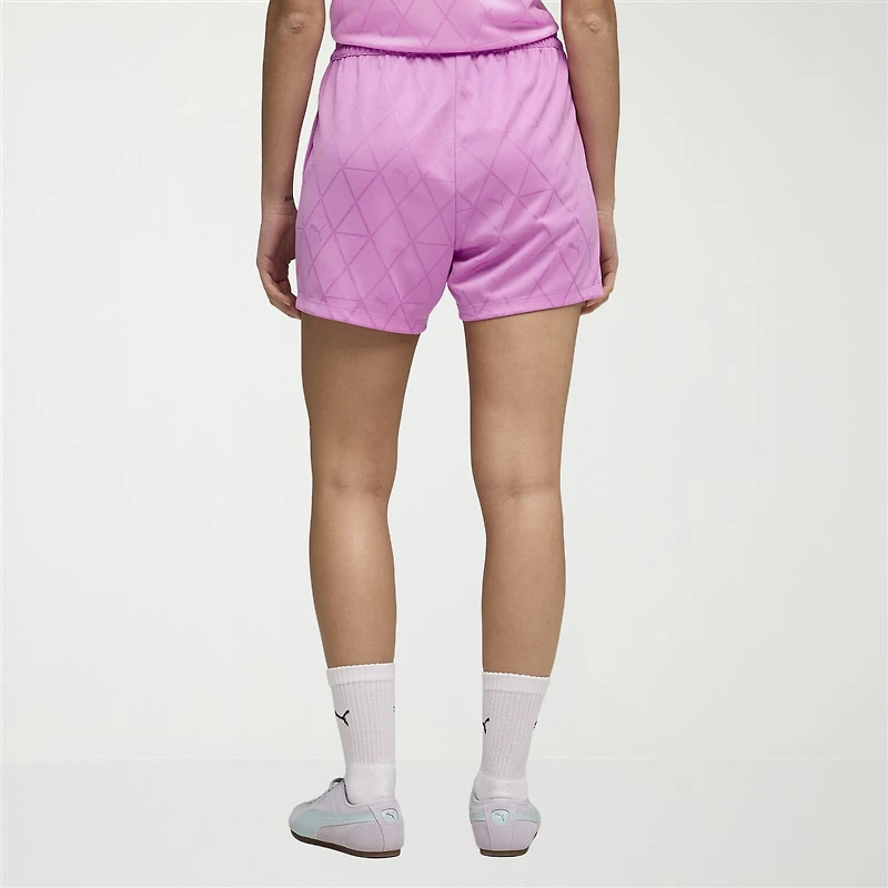PUMA Womens 4" High Rise Adjustable Waist Drawstring Soccer Short