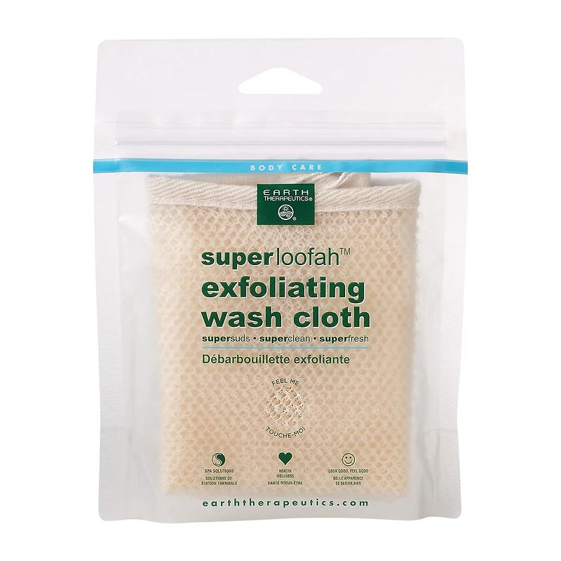 Earth Therapeutics Exfoliating Loofah Washcloth Loofah Sponge