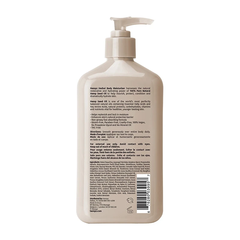 Hempz Koa & Sweet Almond Smoothing Herbal Body Moisturizer