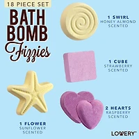 LOVERY™ Variety Bath Bombs Basket - 17pc Home Bath Gift Set