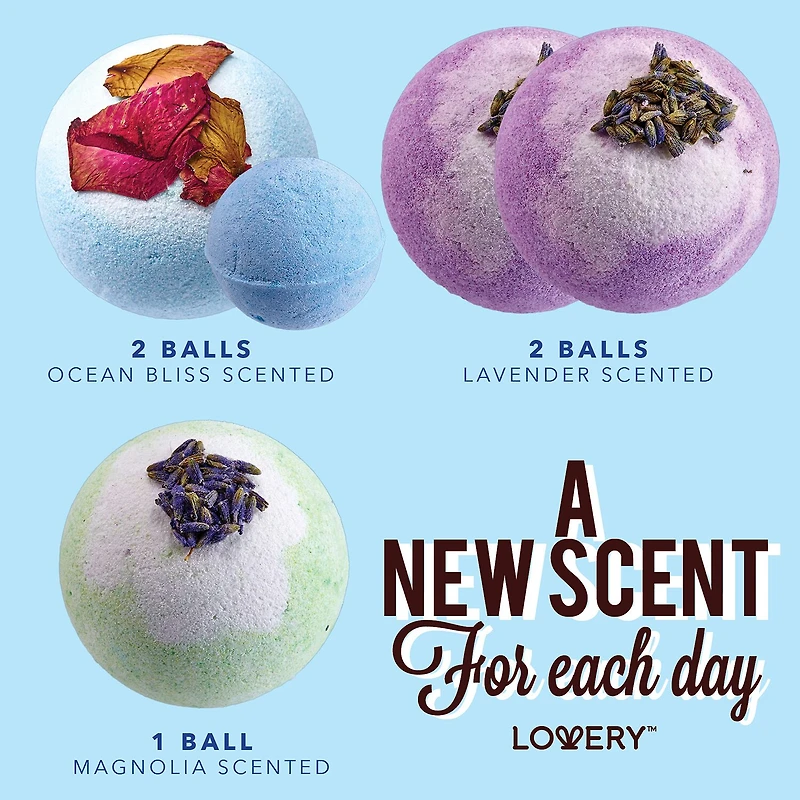 LOVERY™ Variety Bath Bombs Basket - 17pc Home Bath Gift Set