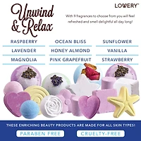 LOVERY™ Variety Bath Bombs Basket - 17pc Home Bath Gift Set