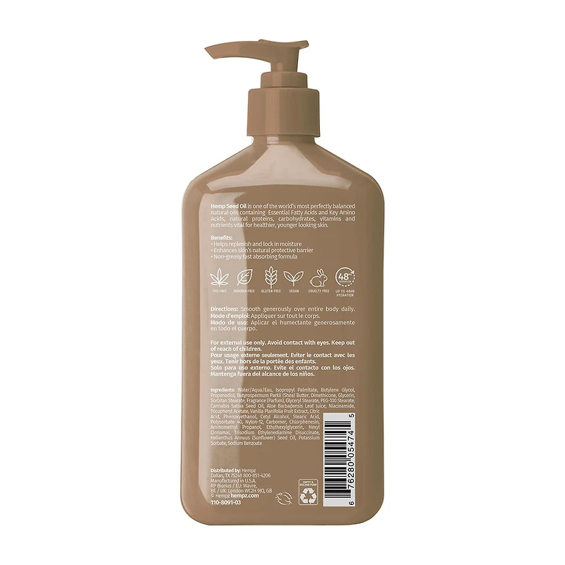 Hempz Vanilla Lux Herbal Body Moisturizer