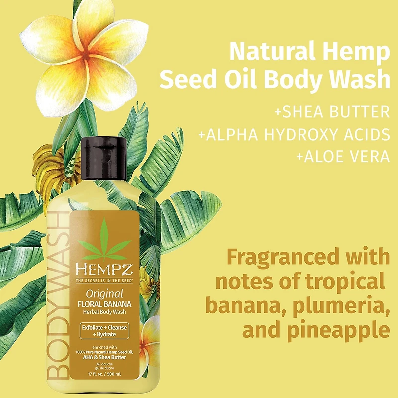Hempz Original Floral Banana Herbal Body Wash