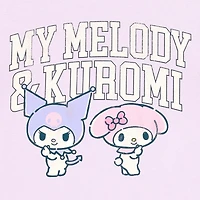 Grayson Threads, The Label Womens Juniors Crew Neck Short Sleeve Loose Fit Kuromi My Melody Graphic T-Shirt