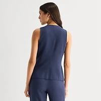 by&by Womens Juniors Crew Neck Sleeveless Vest