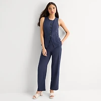 by&by Womens Juniors Crew Neck Sleeveless Vest