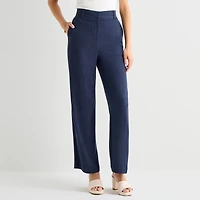 by&by Womens Juniors Straight Mid Rise Flat Front Pant