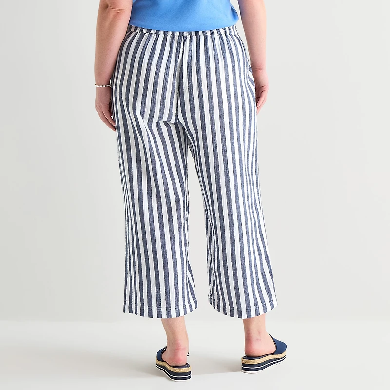 St. John's Bay Womens Plus Straight Cropped Pant