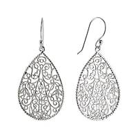 Silver Reflections Womens Pure Silver Over Brass Drop Earrings