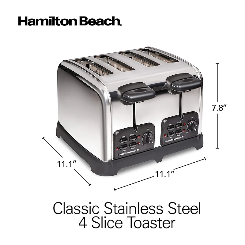 Hamilton Beach Classic 4 Slice Toaster With Sure-Toast Technology