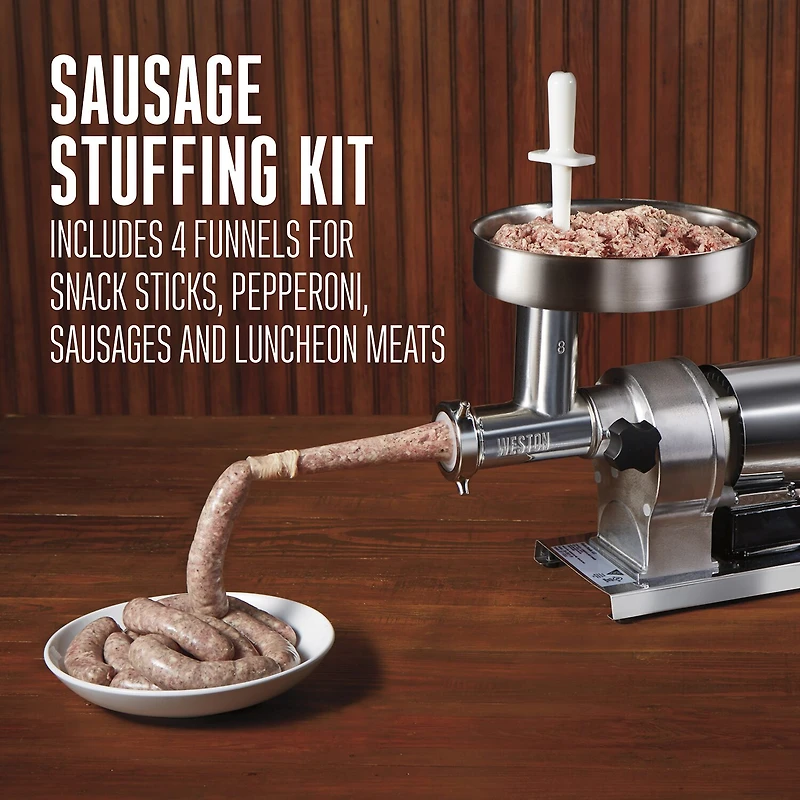 Weston Butcher Series #8 Meat Grinder And Sausage Stuffer